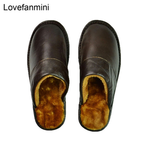Genuine Leather Flippers Winter Edition